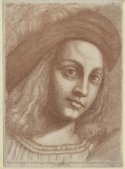 Katharina von Bora (print) af Artist Unknown