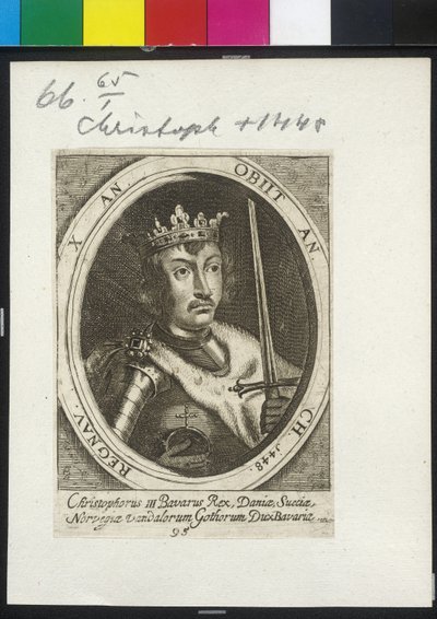 Kong af Danmark og Sverige Christoph III af Artist Unknown