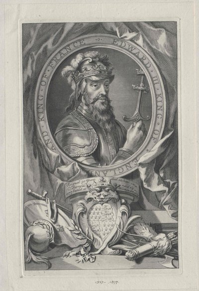 Kongen af England Edward III (print) af Artist Unknown