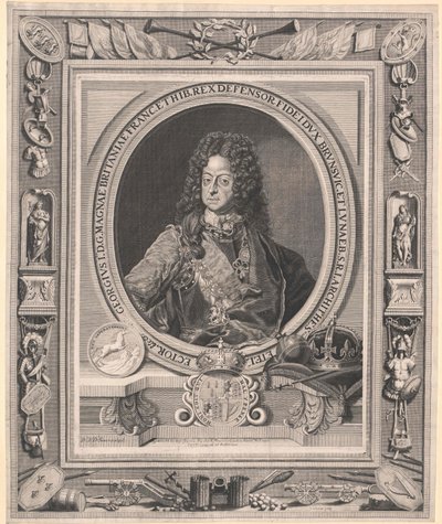 Kongen af England George I af Artist Unknown