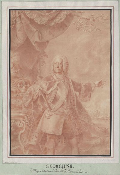 Konge af England kurfyrste af Hannover George II af Artist Unknown