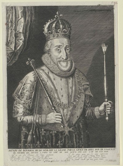 Konge af Frankrig Henry IV af Artist Unknown