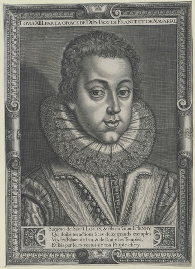 Kongen af Frankrig Louis XIII af Artist Unknown