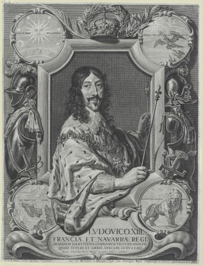 Kongen af Frankrig Louis XIII af Artist Unknown