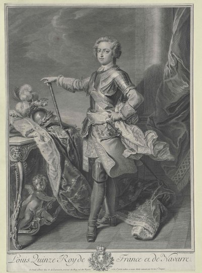 Kongen af Frankrig Louis XV af Artist Unknown