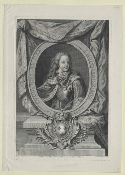 Kongen af Frankrig Louis XV af Artist Unknown