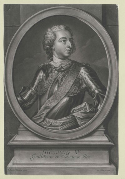 Kongen af Frankrig Louis XV af Artist Unknown