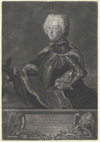 Kongen af Preussen Frederik II af Artist Unknown