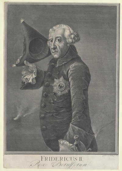 Kongen af Preussen Frederik II af Artist Unknown