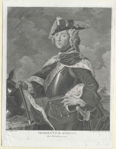 Kongen af Preussen Frederik II af Artist Unknown