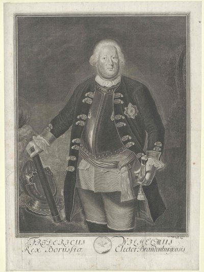 Kongen af Preussen Frederik Vilhelm I af Artist Unknown