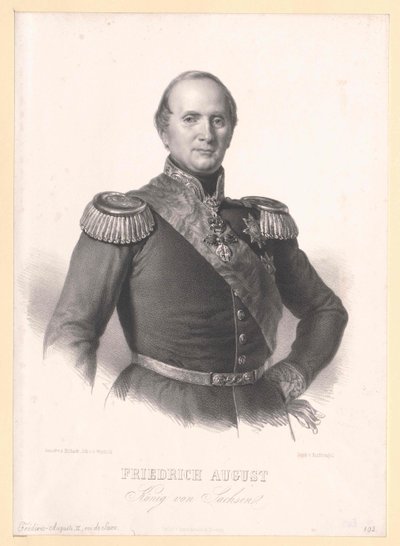Konge af Sachsen Frederik August II af Artist Unknown