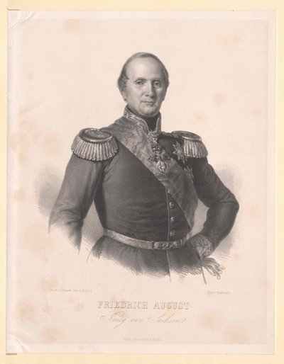 Konge af Sachsen Frederik August II af Artist Unknown