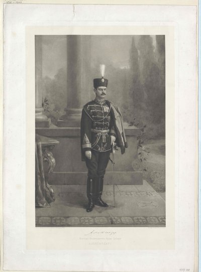 Konge af Serbien Alexander I af Artist Unknown