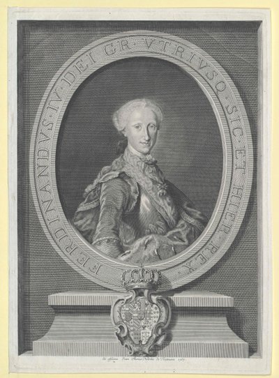 Kongen af de to Sicilier Ferdinand I af Artist Unknown