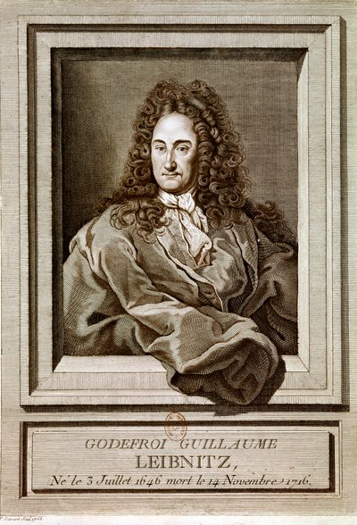 LEIBNITZ Gottfried Wilhelm von: Portræt (radering) af Artist Unknown