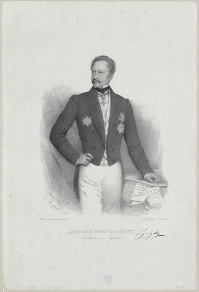 Leopold greve Lazansky af Artist Unknown