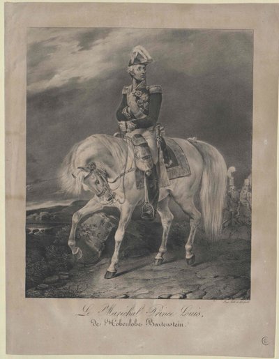 Louis prins Hohenlohe-Bartenstein af Artist Unknown