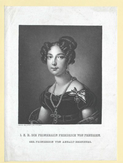 Louise prinsesse Anhalt-Bernburg af Artist Unknown