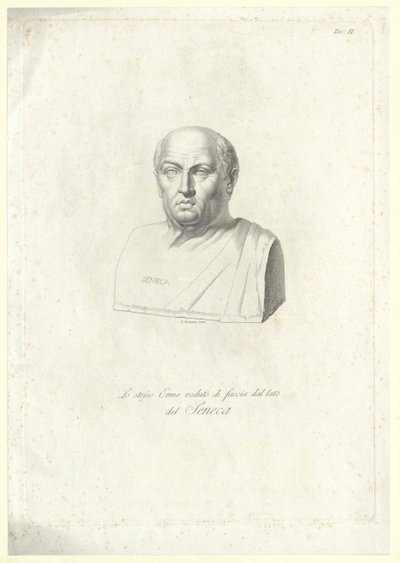 Lucius Annaeus Seneca (print) af Artist Unknown