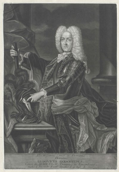 Ludwig Gottfried greve Hohenlohe-Waldenburg-Pfedelbach af Artist Unknown
