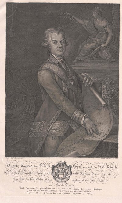 Ludwig Konrad Graf Lehrbach af Artist Unknown