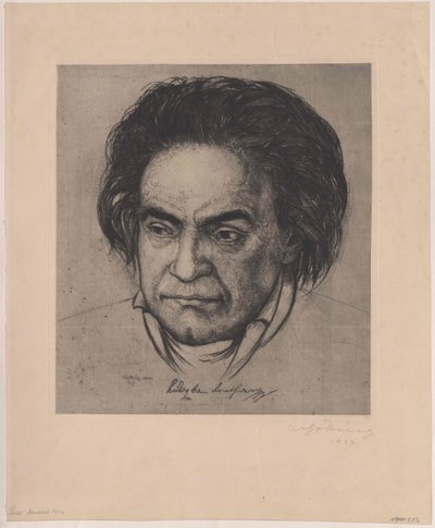 Ludwig van Beethoven (tryk) af Artist Unknown
