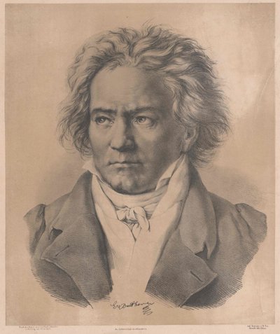 Ludwig van Beethoven (tryk) af Artist Unknown