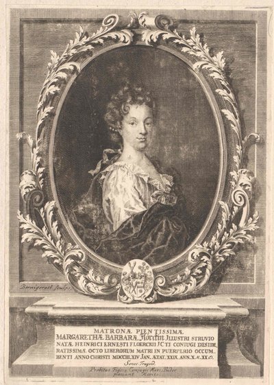 Margarethe Barbara Struve (print) af Artist Unknown