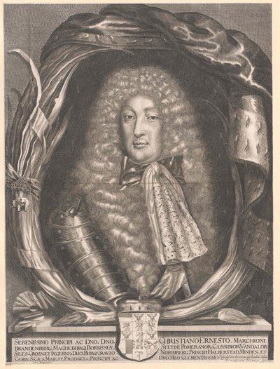 Markgreve af Brandenburg-Bayreuth Christian Ernst (print) af Artist Unknown