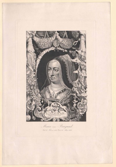 Maria af Burgund (print) af Artist Unknown