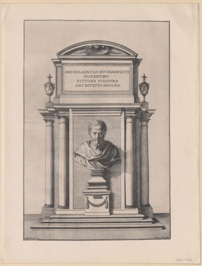 Michelangelo Buonarotti (tryk) af Artist Unknown