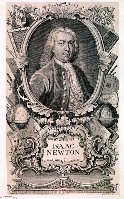 NEWTON Sir Isaac, engelsk fysiker og matematiker (radering) af Artist Unknown