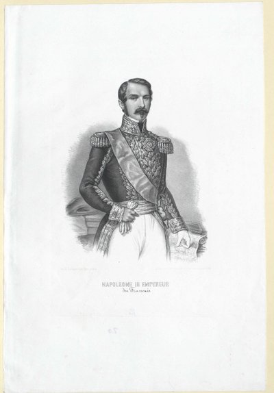 Napoleon III kejser af Frankrig, af Artist Unknown