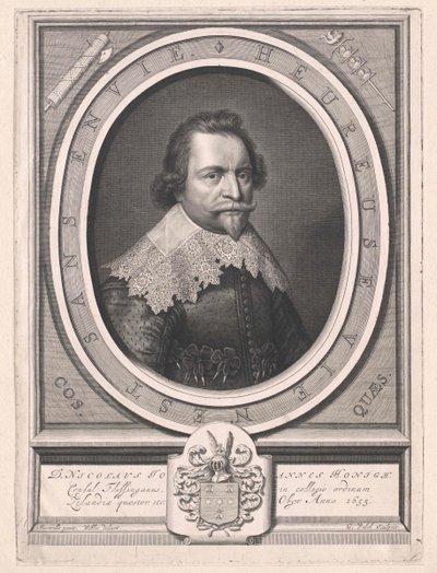 Nikolaus Johannes Honigh (print) af Artist Unknown