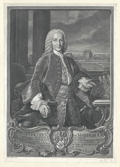 Paul Jakob von Marperger af Artist Unknown