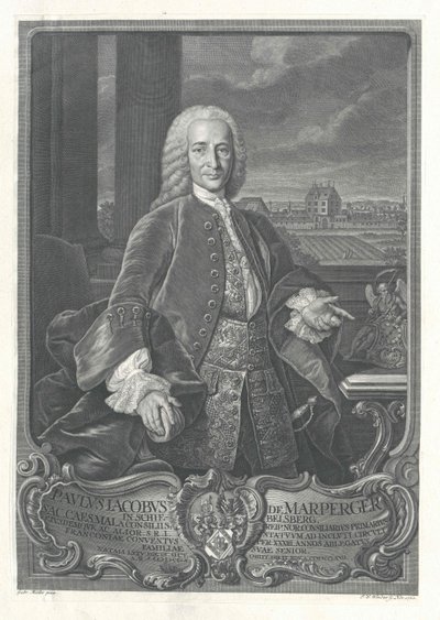 Paul Jakob von Marperger af Artist Unknown