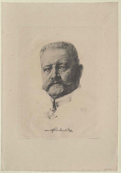 Paul von Beneckendorff Hindenburg af Artist Unknown