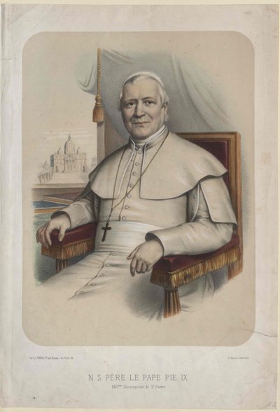 Pave Pius IX af Artist Unknown