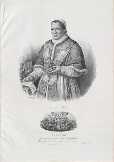 Pave Pius IX af Artist Unknown