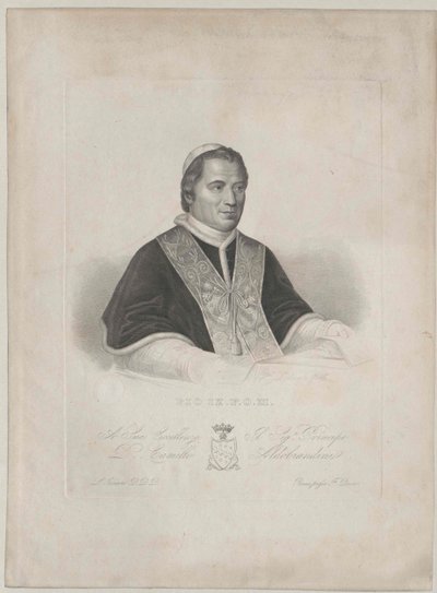 Pave Pius IX af Artist Unknown