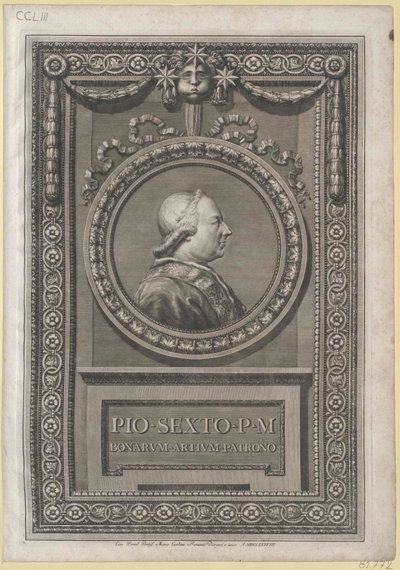 Pave Pius VI (print) af Artist Unknown