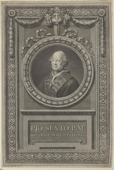 Pave Pius VI (print) af Artist Unknown