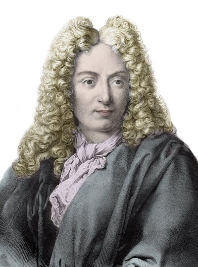 Portræt af Arcangelo Corelli, italiensk komponist og violinist (stik) af Artist Unknown