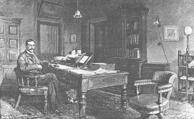 Portræt af Arthur Conan Doyle (kobberstik) af Artist Unknown