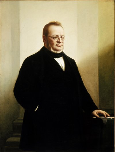 Portræt af Camillo Benso, greve af Cavour (olie på lærred) af Artist Unknown