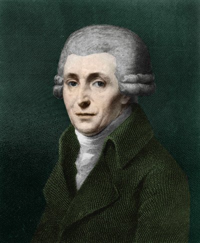 Portræt af Franz Joseph Haydn (1732-1809). af Artist Unknown