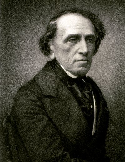Portræt af Giacomo Mayerbeer (radering) af Artist Unknown
