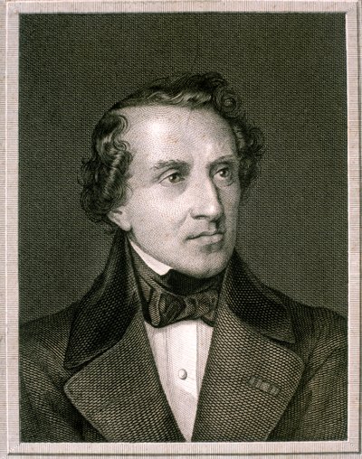 Portræt af Giacomo Mayerbeer (radering) af Artist Unknown