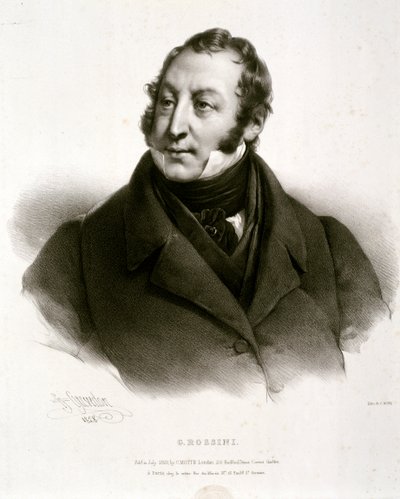 Portræt af Gioachino Antonio Rossini af Artist Unknown